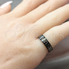 Anillo de Hombre 01.63.0672.05 Acero Inoxidable, Pulido Negro, Rodinado Negro (Size 5)