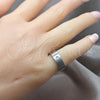 Anillo de Hombre 01.63.0674.05 Acero Inoxidable, con Blanca Cristal, Mate Negro, Tono Plateado (Size 5)