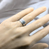 Anillo de Hombre 01.63.0725.07 Acero Inoxidable, Cepillado Negro, Tono Plateado (Size 7)