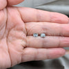 Arete Dormilona 02.63.2848 Acero Inoxidable, con Blanca Zirconia Cubica, Mate, Tono Plateado