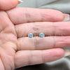 Arete Dormilona 02.63.2849 Acero Inoxidable, con Blanca Zirconia Cubica, Mate, Tono Plateado