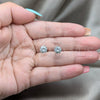 Arete Dormilona 02.63.2852 Acero Inoxidable, con Blanca Zirconia Cubica, Mate, Tono Plateado