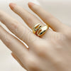 Anillo Elegante 01.341.0169 Oro Laminado, Diseño de Concha, Pulido, Tono Dorado (One size fits all)