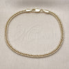 Pulsera Básica 03.213.0297.07 Oro Laminado, Pulido, Tono Dorado (03 MM Thickness, 7 Inches Length)