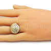 Anillo Elegante 01.282.0002 Oro Laminado, Diseño de Caracol, Pulido, Tono Dorado (One size fits all)