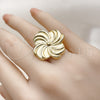 Anillo Elegante 01.282.0004 Oro Laminado, Diseño de Flor, Pulido, Tono Dorado (One size fits all)