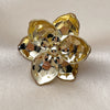 Anillo Elegante 01.213.0069 Oro Laminado, Diseño de Flor, Diamantado, Tono Dorado (One size fits all)