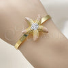 Aro Individual 07.282.0047.1 Oro Laminado, Diseño de Estrella, Mate, Tres Tonos (04 MM Thickness, One size fits all)