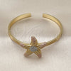 Aro Individual 07.282.0047.1 Oro Laminado, Diseño de Estrella, Mate, Tres Tonos (04 MM Thickness, One size fits all)