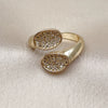 Anillo Multi Piedra 01.266.0069 Oro Laminado, con Blanca Zirconia Cubica, Pulido, Tono Dorado (One size fits all)