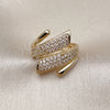Anillo Multi Piedra 01.266.0071 Oro Laminado, con Blanca Zirconia Cubica, Pulido, Tono Dorado (One size fits all)