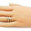Anillo Elegante 01.310.0037 Oro Laminado, Pulido, Tono Dorado (One size fits all)