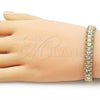 Pulsera Solida 03.213.0378.07 Oro Laminado, Mate, Tono Dorado (Thickness, 7 Inches Length)