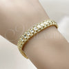 Pulsera Solida 03.213.0378.07 Oro Laminado, Mate, Tono Dorado (Thickness, 7 Inches Length)