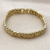 Pulsera Solida 03.213.0378.07 Oro Laminado, Mate, Tono Dorado (Thickness, 7 Inches Length)
