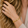 Pulsera Solida 03.213.0379.07 Oro Laminado, Diseño de Llave Griega, Pulido, Tono Dorado (Grosor 06 MM, 8 Pulgadas de Largo)