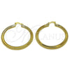 Argolla Grande 02.213.0830.50 Oro Laminado, Diamantado, Tono Dorado