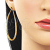 Argolla Mediana 02.213.0833.50 Oro Laminado, Diseño de Hueco, Diamantado, Tono Dorado