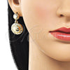 Arete Dormilona 02.170.0564 Oro Laminado, Diamantado, Tono Dorado