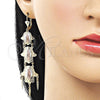 Arete Chandelier 02.331.0068 Oro Laminado, Diseño de Mano de Dios y Guadalupe, Pulido, Tres Tonos