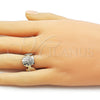 Anillo Elegante 01.428.0015 Oro Laminado, Diseño de Concha, Pulido, Tono Dorado (One size fits all)