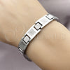 Pulsera Solida 03.114.0336.3.09 Acero Inoxidable, Pulido, Tono Plateado (12 MM Thickness, 9 Inches Length)