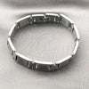 Pulsera Solida 03.114.0336.3.09 Acero Inoxidable, Pulido, Tono Plateado (12 MM Thickness, 9 Inches Length)
