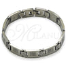 Pulsera Solida 03.114.0336.3.09 Acero Inoxidable, Pulido, Tono Plateado (12 MM Thickness, 9 Inches Length)