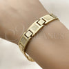 Pulsera Solida 03.114.0336.4.09 Acero Inoxidable, Pulido, Tono Dorado (12 MM Thickness, 9 Inches Length)