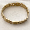Pulsera Solida 03.114.0336.4.09 Acero Inoxidable, Pulido, Tono Dorado (12 MM Thickness, 9 Inches Length)