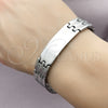 Pulsera Solida 03.114.0274.5.09 Acero Inoxidable, Pulido, Tono Plateado (14 MM Thickness, 9 Inches Length)