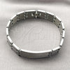 Pulsera Solida 03.114.0274.5.09 Acero Inoxidable, Pulido, Tono Plateado (14 MM Thickness, 9 Inches Length)