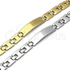 Pulsera Solida 03.114.0306.3.09 Acero Inoxidable, Pulido, Tono Plateado (12 MM Thickness, 9 Inches Length)