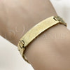 Pulsera Solida 03.114.0306.4.09 Acero Inoxidable, Pulido, Tono Dorado (12 MM Thickness, 9 Inches Length)
