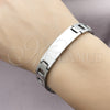 Pulsera Solida 03.114.0352.1.09 Acero Inoxidable, Pulido, Tono Plateado (12 MM Thickness, 9 Inches Length)