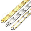 Pulsera Solida 03.114.0371.2.09 Acero Inoxidable, Pulido, Tono Dorado (14 MM Thickness, 9 Inches Length)