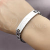 Pulsera Solida 03.114.0373.2.08 Acero Inoxidable, Pulido, Tono Plateado (12 MM Thickness, 8 Inches Length)