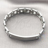 Pulsera Solida 03.114.0373.2.08 Acero Inoxidable, Pulido, Tono Plateado (12 MM Thickness, 8 Inches Length)