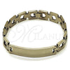 Pulsera Solida 03.114.0373.2.08 Acero Inoxidable, Pulido, Tono Plateado (12 MM Thickness, 8 Inches Length)
