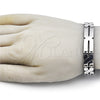 Pulsera Solida 03.114.0283.3.08 Acero Inoxidable, Pulido, Tono Plateado (12 MM Thickness, 8 Inches Length)