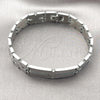 Pulsera Solida 03.114.0283.3.08 Acero Inoxidable, Pulido, Tono Plateado (12 MM Thickness, 8 Inches Length)
