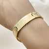 Pulsera Solida 5.244.001.4.08 Acero Inoxidable, Pulido, Tono Dorado (16 MM Thickness, 8 Inches Length)