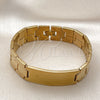 Pulsera Solida 5.244.001.4.08 Acero Inoxidable, Pulido, Tono Dorado (16 MM Thickness, 8 Inches Length)