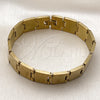 Pulsera Solida 03.114.0295.1.08 Acero Inoxidable, Pulido, Tono Dorado (14 MM Thickness, 8 Inches Length)