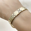 Pulsera Solida 03.114.0265.2.08 Acero Inoxidable, Pulido, Tono Dorado (12 MM Thickness, 8 Inches Length)