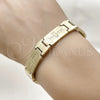 Pulsera Solida 5.246.010.2.09 Acero Inoxidable, Diseño de Cruz, Pulido, Tono Dorado (13 MM Thickness, 9 Inches Length)