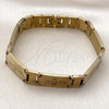 Pulsera Solida 5.246.010.2.09 Acero Inoxidable, Diseño de Cruz, Pulido, Tono Dorado (13 MM Thickness, 9 Inches Length)