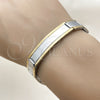 Pulsera Solida 03.114.0368.3.08 Acero Inoxidable, Pulido, Dos Tonos (12 MM Thickness, 8 Inches Length)