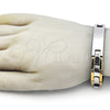 Pulsera con Placa 03.114.0288.09 Acero Inoxidable, Pulido, Dos Tonos (12 MM Thickness, 9 Inches Length)
