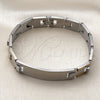 Pulsera con Placa 03.114.0288.09 Acero Inoxidable, Pulido, Dos Tonos (12 MM Thickness, 9 Inches Length)
